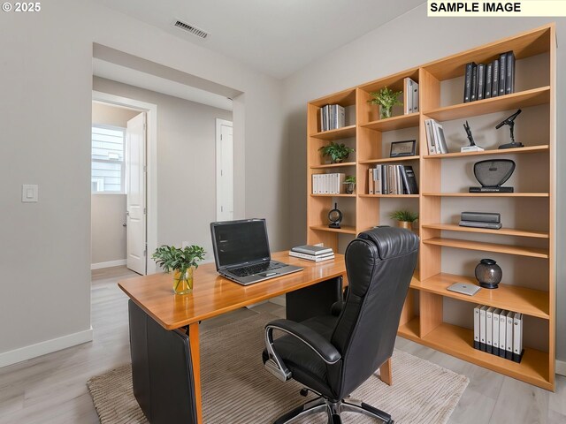 908 NW 178th Way, Ridgefield, WA 98642 - office with baseboards and light wood-style floors