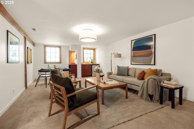 6416 NE 23rd Ave, Portland, OR 97211 - living room featuring light colored carpet