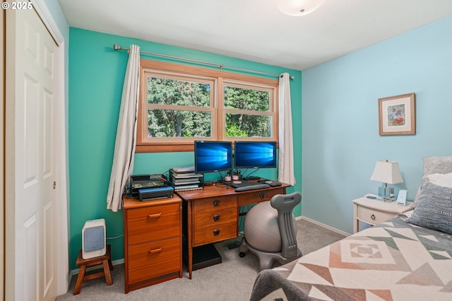 19211 SW Terry Ave, Lake Oswego, OR 97035 - bedroom with a closet, carpet floors, and an office area