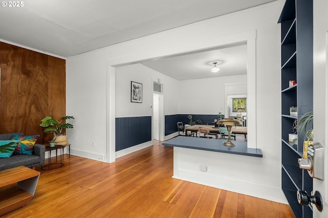 living room featuring hardwood / wood-style flooring