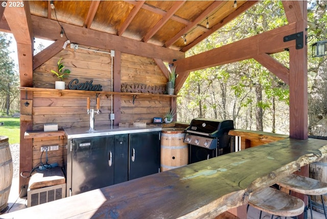 view of patio / terrace featuring a grill