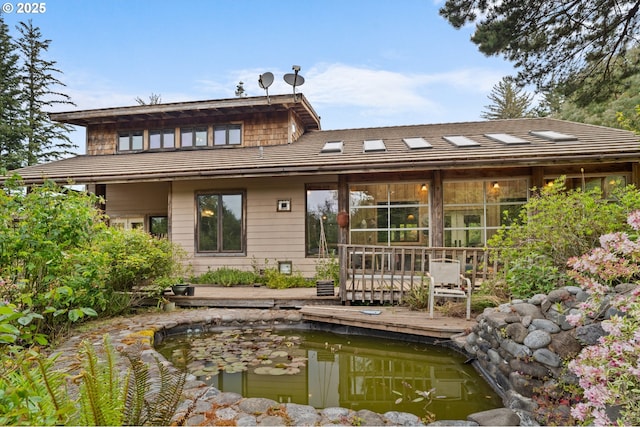 20419 Whaleshead Rd, Brookings, OR 97415 - back of property with a garden pond
