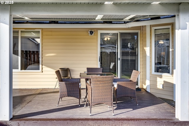 view of patio / terrace featuring a deck