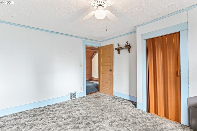 3235 NE 65th Ave, Portland, OR 97213 - empty room featuring carpet, a textured ceiling, and ceiling fan