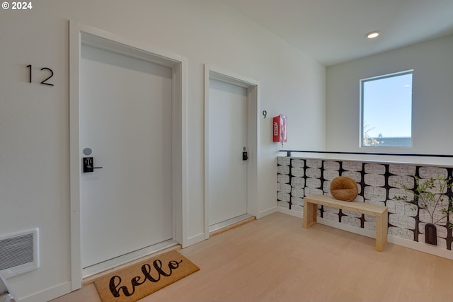 interior space featuring wood-type flooring