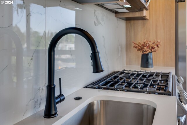 interior details featuring sink