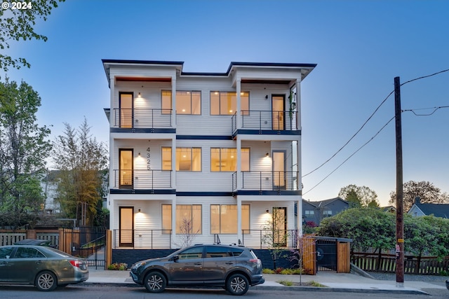 view of contemporary house