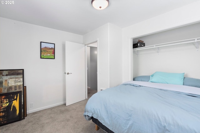 view of carpeted bedroom