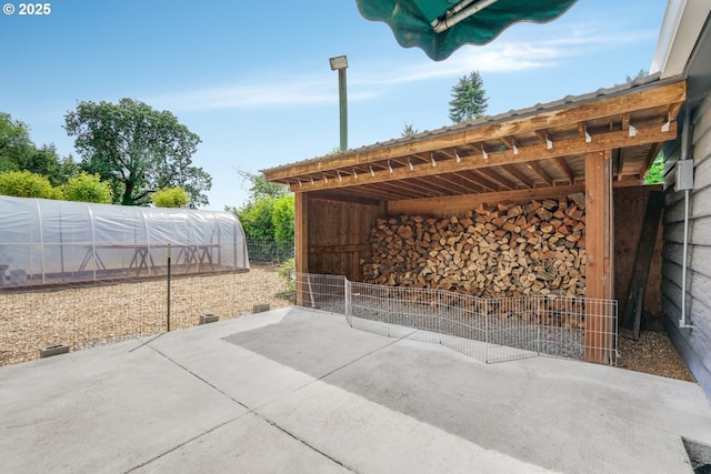 2472 Willamina Ave, Forest Grove, OR 97116 - view of patio with an exterior structure and an outdoor structure