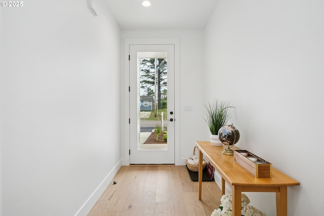 42 Washington St, Rockaway Beach, OR 97136 - entryway with light wood finished floors and recessed lighting