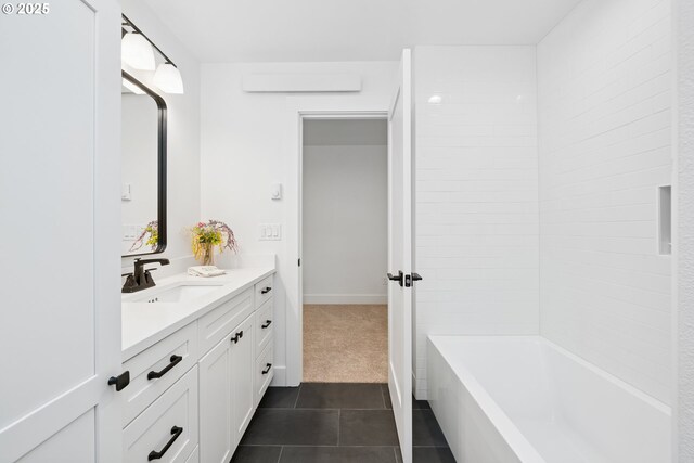 42 Washington St, Rockaway Beach, OR 97136 - full bathroom with vanity, tile patterned floors, and  shower combination