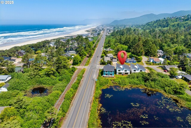 42 Washington St, Rockaway Beach, OR 97136 - aerial view of a water and mountain view and a highway