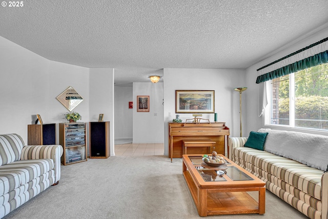 12459 SE Imperial Crest St, Happy Valley, OR 97086 - living area with a textured ceiling and light carpet