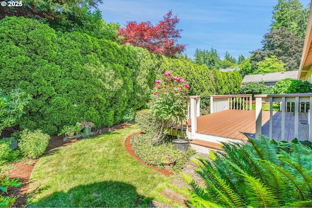 12459 SE Imperial Crest St, Happy Valley, OR 97086 - view of yard featuring a deck