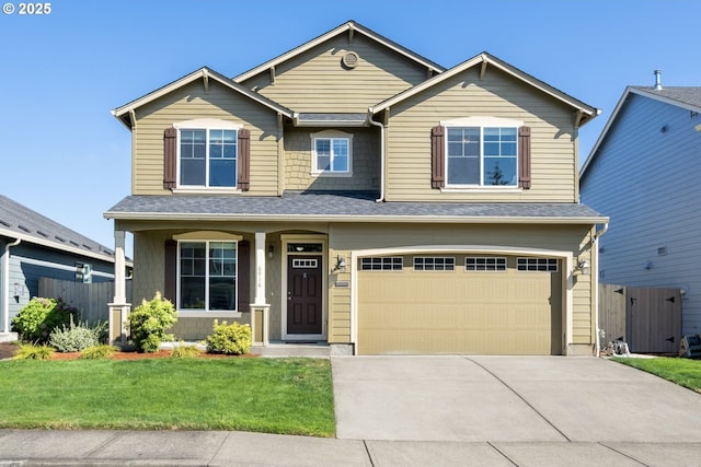 6916 NE 104th Way, Vancouver, WA 98686 - craftsman-style house with fence, an attached garage, driveway, and a front yard
