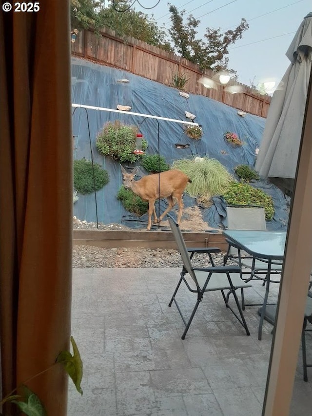 balcony featuring a patio