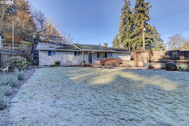 exterior space with a front yard