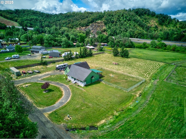 222 Twin Springs Ln, Roseburg, OR 97470 - aerial view of sparsely populated area with a heavily wooded area