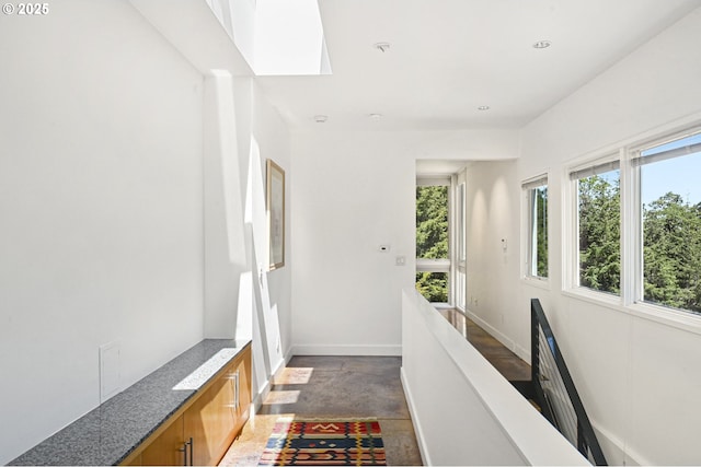 13440 SW Mccabe Chapel Rd, Mcminnville, OR 97128 - hall with recessed lighting, baseboards, and a skylight