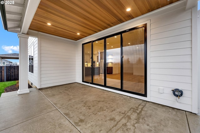 view of patio with fence