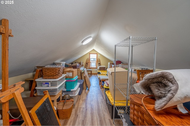 view of unfinished attic