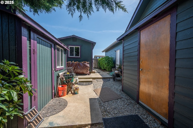view of yard featuring fence and a patio area