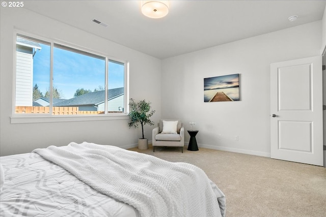 view of carpeted bedroom