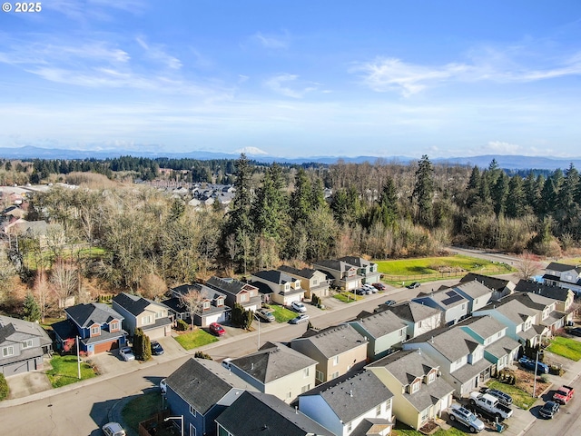 aerial view featuring a residential view