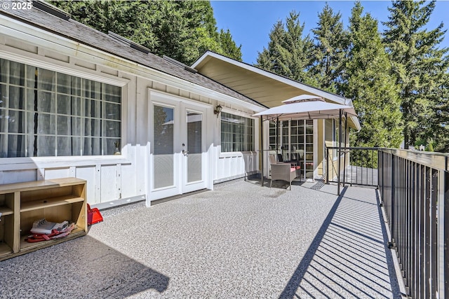 16500 SW Satterberg Rd, Beaverton, OR 97007 - view of patio with french doors and a gazebo
