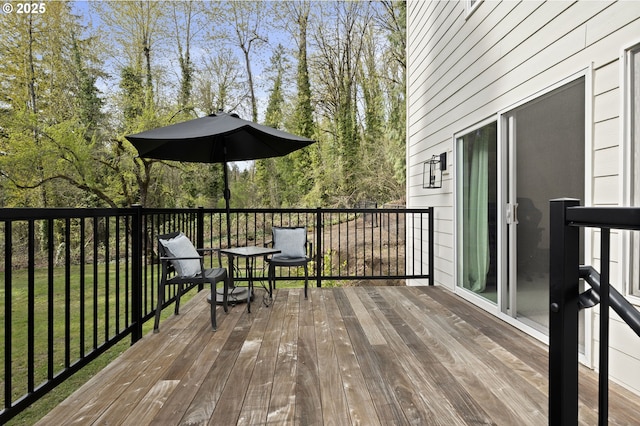 view of wooden terrace