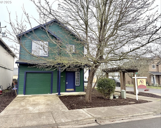 view of front of home featuring a garage