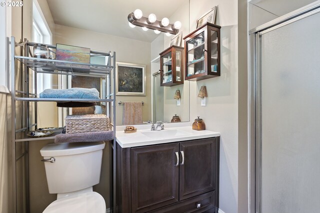 6985 SW Florence Ln, Portland, OR 97223 - bathroom with vanity and a shower with door