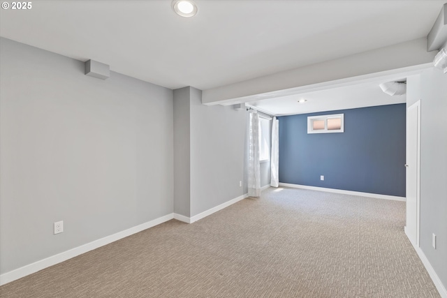 6815 N Smith St, Portland, OR 97203 - empty room featuring carpet floors, baseboards, and recessed lighting