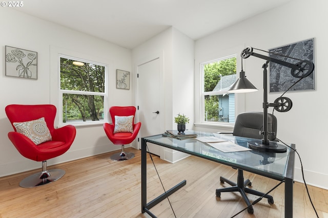 6516 SE 17th Ave, Portland, OR 97202 - office with hardwood / wood-style floors and baseboards