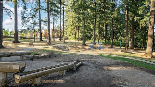 view of property's community featuring playground community