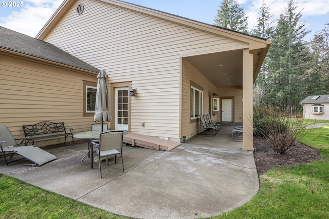 exterior space with a patio area