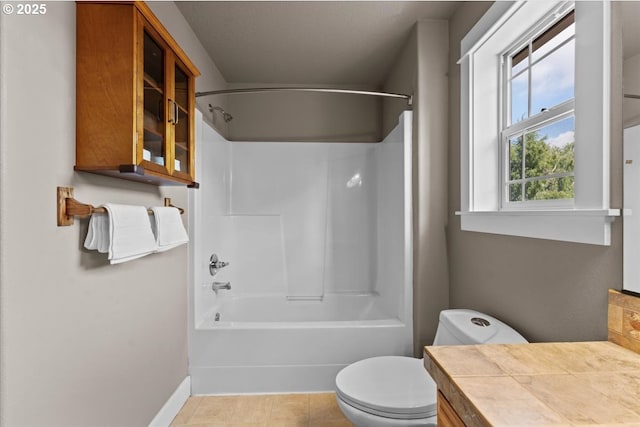 7444 SE 114th Ave, Portland, OR 97266 - full bathroom featuring toilet, vanity, shower / washtub combination, and baseboards