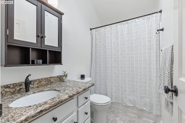 11255 SW Chickadee Ter, Beaverton, OR 97007 - full bathroom featuring toilet, vanity, and shower / tub combo with curtain