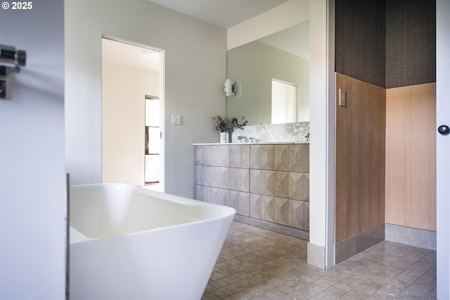 bathroom with a bathing tub