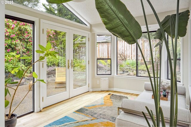 sunroom with french doors