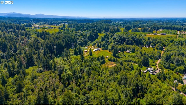 3412 NE 399th St, La Center, WA 98629 - drone / aerial view of a heavily wooded area and a mountainous background