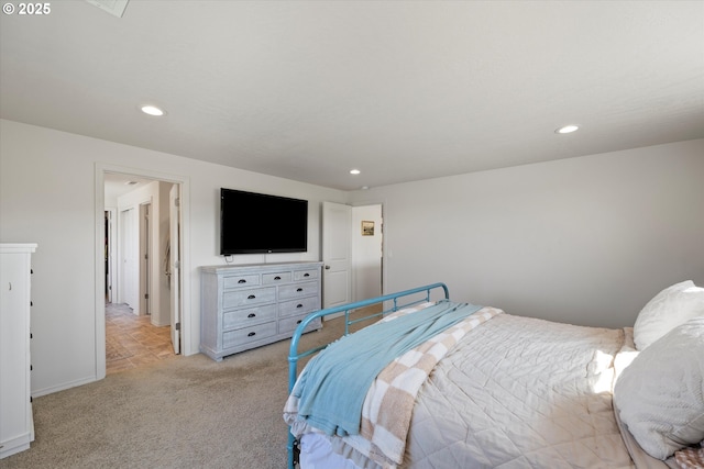 3 Patty Cir, Milton-Freewater, OR 97862 - bedroom featuring recessed lighting, light carpet, and baseboards