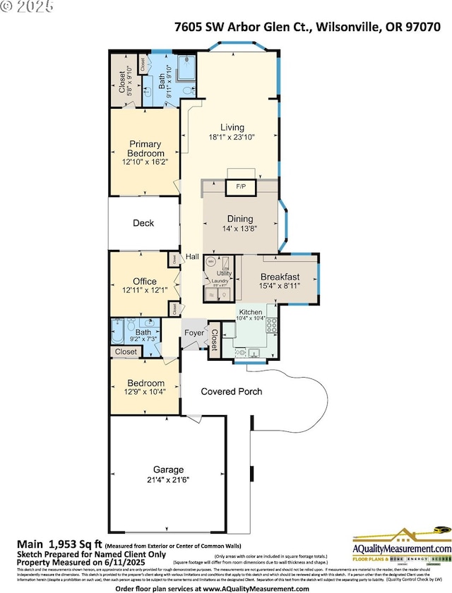 7605 SW Arbor Glen Ct, Wilsonville, OR 97070 - view of floor plan / room layout