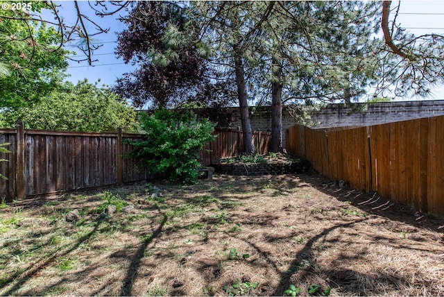 view of fenced backyard