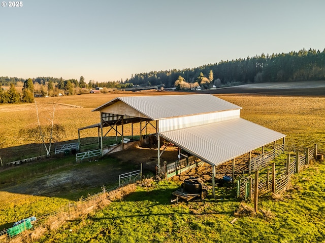 dock area with a rural view