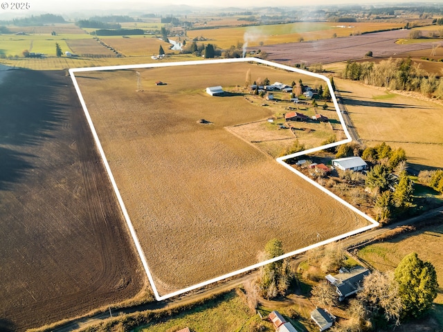 aerial view featuring a rural view