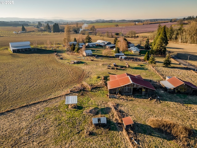 drone / aerial view featuring a rural view