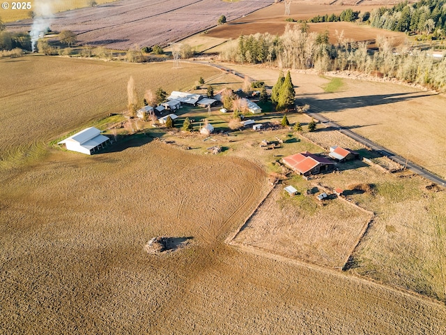 drone / aerial view featuring a rural view