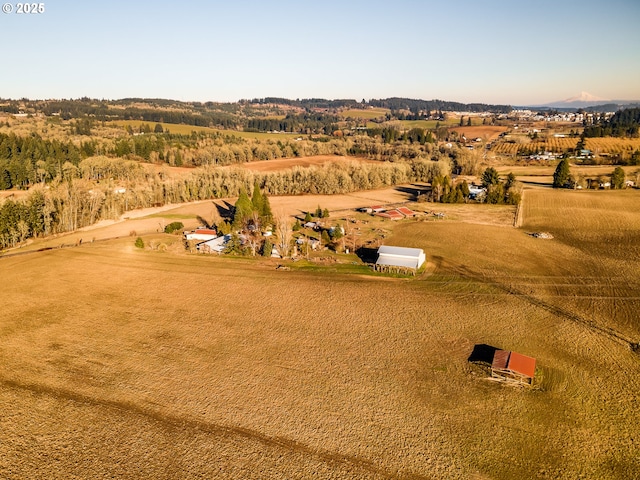 drone / aerial view featuring a rural view