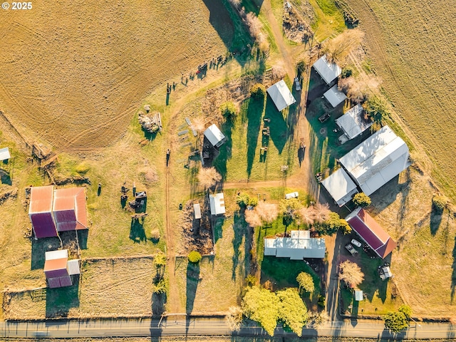 bird's eye view with a rural view